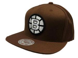 Boston Bruins Mitchell & Ness NHL Acrylic Brown Adjustable Snapback Hat Cap Boston Bruins Mitchell & Ness NHL Acrylic Brown Adjustable Snapback Hat Cap