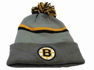 Boston Bruins Mitchell & Ness Camo Knit Poofball Acrylic Gray Beanie Cap Hat Boston Bruins Mitchell & Ness Camo Knit Poofball Acrylic Gray Beanie Cap Hat