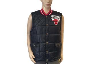 Chicago Bulls Mitchell and Ness Black Sleevless Vest with Button Snaps (L) Chicago Bulls Mitchell and Ness Black Sleevless Vest with Button Snaps (L)