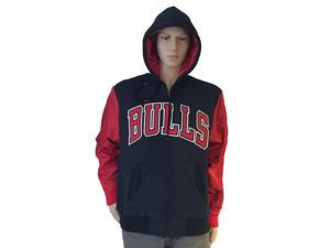 Chicago Bulls Mitchell and Ness Black with Red Sleeves LS Full Zip Jacket (L) Chicago Bulls Mitchell and Ness Black with Red Sleeves LS Full Zip Jacket (L)