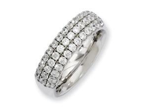 Titanium Multi-Row Cz Ring, Size 8 Titanium Multi-Row Cz Ring, Size 8