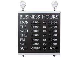 U.S. Stamp & Sign USS4247 Business Hours Sign- w-176 .75in. Characters- 14in.x13in.- SR-BK U.S. Stamp & Sign USS4247 Business Hours Sign- w-176 .75in. Characters- 14in.x13in.- SR-BK