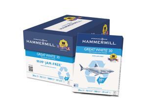 Hammermill - Great White 30% Recycled Copy Paper, 20lb, 92 Bright, 8-1/2 x 11" - Case Hammermill - Great White 30% Recycled Copy Paper, 20lb, 92 Bright, 8-1/2 x 11" - Case