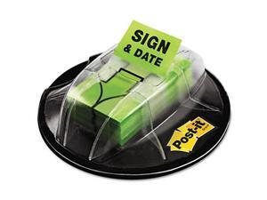 Post-it-Flags in Dispenser Sign Date Bright Green - 200 Flags-Dispenser Post-it-Flags in Dispenser Sign Date Bright Green - 200 Flags-Dispenser