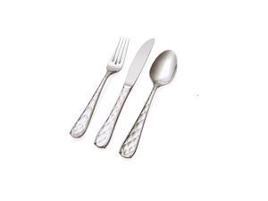 Argent Quilted 45-Piece Stainless-Steel Flatware Set Argent Quilted 45-Piece Stainless-Steel Flatware Set