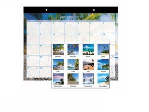 At-A-Glance 2017 Tropical Escape Desk Pad, 22" x 17" At-A-Glance 2017 Tropical Escape Desk Pad, 22" x 17"