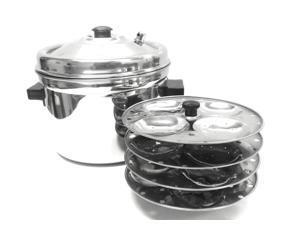Tabakh 4-Plates Racks Stainless Steel Idly Cooker, 16 Idlis Tabakh 4-Plates Racks Stainless Steel Idly Cooker, 16 Idlis
