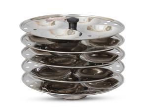 Tabakh 5-Plates Racks Stainless Steel Idly Stand, 20 Idlis Tabakh 5-Plates Racks Stainless Steel Idly Stand, 20 Idlis