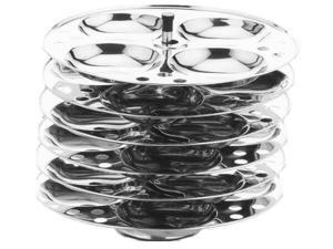 Tabakh 6-Plates Racks Stainless Steel Idly Stand, 24 Idlis Tabakh 6-Plates Racks Stainless Steel Idly Stand, 24 Idlis