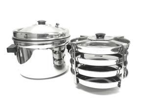 Tabakh 4-Plates Racks Dhokla Stand with Cooker, Stainless Steel Tabakh 4-Plates Racks Dhokla Stand with Cooker, Stainless Steel