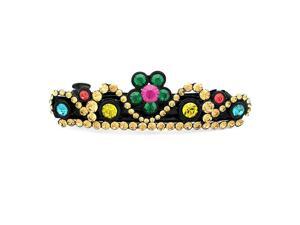 Glamorousky High Quality Charming Flower Crown Barrette with Multi-colour Swarovski Element Crystals Glamorousky High Quality Charming Flower Crown Barrette with Multi-colour Swarovski Element Crystals