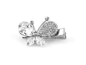 Glamorousky High Quality Charming Butterfly Barrette with Silver Swarovski Element Crystal Glamorousky High Quality Charming Butterfly Barrette with Silver Swarovski Element Crystal