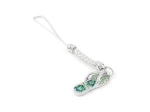 Glamorousky High Quality White Strap with Sandel Charm by Green Swarovski Element Crystals Glamorousky High Quality White Strap with Sandel Charm by Green Swarovski Element Crystals