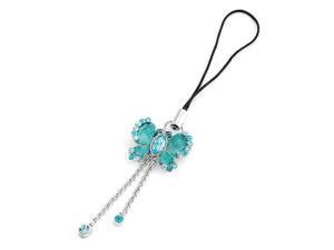 Glamorousky High Quality Black Strap with Butterfly Charms and Blue Swarovski Element Crystals Glamorousky High Quality Black Strap with Butterfly Charms and Blue Swarovski Element Crystals