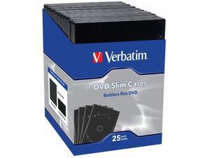 VERBATIM 25 slim jewel cases for DVD storage VERBATIM 25 slim jewel cases for DVD storage