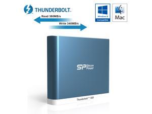 Silicon Power 240GB Thunderbolt T11 Portable External SSD Solid State Drive with Cable Blue Silicon Power 240GB Thunderbolt T11 Portable External SSD Solid State Drive with Cable Blue