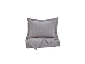 Alecio Gray King Quilt Set Q760013K Alecio Gray Quilt Set Alecio Gray King Quilt Set Q760013K Alecio Gray Quilt Set