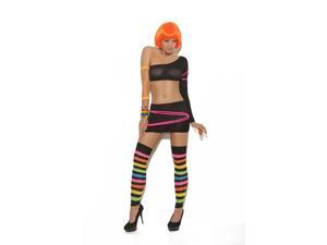 Elegant Moments Striped Neon Leg Warmers Neon One Size Elegant Moments Striped Neon Leg Warmers Neon One Size