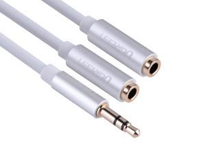 UGREEN 10780 Premium 3.5mm Stereo Audio Splitter Auxiliary Cable Gold Plated Aluminum Case for Smartphones, Tablets, MP3 Players and Other Audio Devices UGREEN 10780 Premium 3.5mm Stereo Audio Splitter Auxiliary Cable Gold Plated Aluminum Case for Smartphones, Tablets, MP3 Players and Other Audio Devices
