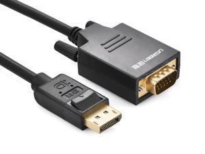 UGREEN Displayport Male to VGA Male Video Converter Cable Gold Plated with Latches for Connecting Your Laptop/ PC to HDTVs, Projectors, Displays 6ft/ 2M UGREEN Displayport Male to VGA Male Video Converter Cable Gold Plated with Latches for Connecting Your Laptop/ PC to HDTVs, Projectors, Displays 6ft/ 2M