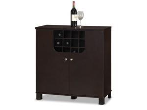Baxton Studio Murano Modern and Contemporary Dark Brown Wood Modern Dry Bar and Wine Cabinet Baxton Studio Murano Modern and Contemporary Dark Brown Wood Modern Dry Bar and Wine Cabinet
