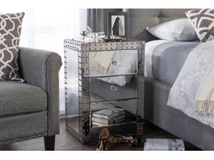 Baxton Studio Azura Modern and Contemporary Hollywood Regency Glamour Style Nightstand Bedside Table Baxton Studio Azura Modern and Contemporary Hollywood Regency Glamour Style Nightstand Bedside Table