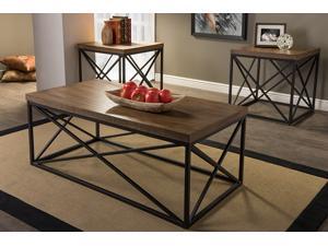 Baxton Studio Holden Vintage Industrial Antique Bronze Coffee Cocktail Table and End Tables 3-Piece Occasional Table Set Baxton Studio Holden Vintage Industrial Antique Bronze Coffee Cocktail Table and End Tables 3-Piece Occasional Table Set