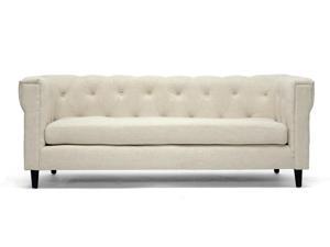 Baxton Studio Cortland Beige Linen Modern Chesterfield Sofa Baxton Studio Cortland Beige Linen Modern Chesterfield Sofa