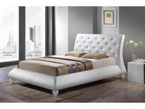 Baxton Studio Metropolitan Wood and Leather Contemporary King-Size Bed Baxton Studio Metropolitan Wood and Leather Contemporary King-Size Bed