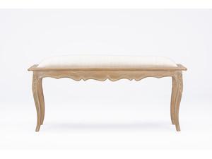 Baxton Studio Beuvron Wood & Light Beige Linen Traditional French Console Bench Baxton Studio Beuvron Wood & Light Beige Linen Traditional French Console Bench
