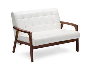 Baxton Studio Baxton Studio Mid-Century Masterpieces Loveseat - White Baxton Studio Baxton Studio Mid-Century Masterpieces Loveseat - White