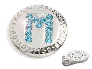 The Elixir Golf 100% Genuine Stellux Austrian Crystal Golf Ball Marker with Hat Clip, Initial 'M' The Elixir Golf 100% Genuine Stellux Austrian Crystal Golf Ball Marker with Hat Clip, Initial 'M'