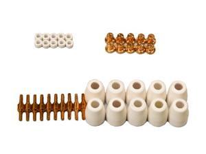 Lotos LCON40 40 Pcs Consumables Nozzle Electrode Cup and Ring for 50A Lotos Plasma Cutters Cut50D, LT5000D, CT520D, BLCT520D Lotos LCON40 40 Pcs Consumables Nozzle Electrode Cup and Ring for 50A Lotos Plasma Cutters Cut50D, LT5000D, CT520D, BLCT520D