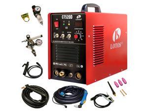 Lotos CT520D Plasma Cutter Tig Stick Welder 3 in 1 Combo Welding Machine, 50Amp Air Plasma Cutter, 200A TIG/ Stick Welder, Dual Voltage 220V/110V Lotos CT520D Plasma Cutter Tig Stick Welder 3 in 1 Combo Welding Machine, 50Amp Air Plasma Cutter, 200A TIG/ Stick Welder, Dual Voltage 220V/110V