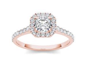 De Couer 14k Rose Gold 7/8ct TDW Diamond Solitaire Engagement Ring (H-I, I2) De Couer 14k Rose Gold 7/8ct TDW Diamond Solitaire Engagement Ring (H-I, I2)