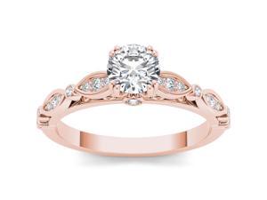De Couer 14k Rose Gold 3/4ct TDW Diamond Solitaire Engagement Ring (H-I, I2) De Couer 14k Rose Gold 3/4ct TDW Diamond Solitaire Engagement Ring (H-I, I2)