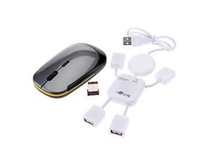 USB 2.4GHz Wireless Mouse/USB 2.0 Hi-Speed 4-Port Mini Hub ECS003076 USB 2.4GHz Wireless Mouse/USB 2.0 Hi-Speed 4-Port Mini Hub ECS003076