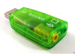 Green Virtual 5.1CH USB External 3D Sound Card Adapter Green Virtual 5.1CH USB External 3D Sound Card Adapter