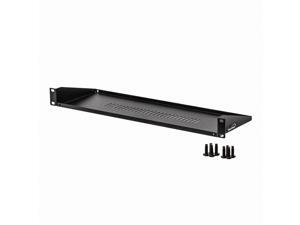 NavePoint Rack Mount Keyboard Shelf Shelves 19" 1U Black 6" (150mm) deep - Black NavePoint Rack Mount Keyboard Shelf Shelves 19" 1U Black 6" (150mm) deep - Black