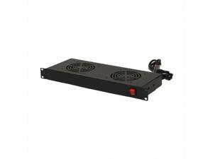NavePoint Rack Cabinet Mounted Server Two Fan Unit Cooling System with 2 Fans 110V Blk 1U NavePoint Rack Cabinet Mounted Server Two Fan Unit Cooling System with 2 Fans 110V Blk 1U