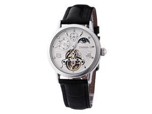 TIME100 Sun Phase Multifunction Skeleton Automatic White Dial Mechanical Watch #W60011M.01A TIME100 Sun Phase Multifunction Skeleton Automatic White Dial Mechanical Watch #W60011M.01A