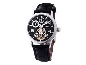 TIME100 Sun Phase Multifunction Skeleton Automatic Black Dial Mechanical Watch #W60011M.02A TIME100 Sun Phase Multifunction Skeleton Automatic Black Dial Mechanical Watch #W60011M.02A