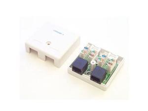 Startech Dual Cat 5e RJ45 Wall Jack White with Keystone Jacks Startech Dual Cat 5e RJ45 Wall Jack White with Keystone Jacks