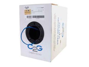 C2G 56006 500 ft. Cat 5E Blue BULK UNSHIELDED (UTP) NETWORK CABLE WITH SOLID CONDUCTORS - RISER CMR-RATED C2G 56006 500 ft. Cat 5E Blue BULK UNSHIELDED (UTP) NETWORK CABLE WITH SOLID CONDUCTORS - RISER CMR-RATED