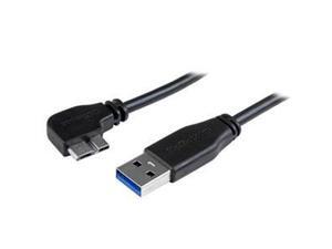 StarTech.com 0.5m 20in Slim Micro USB 3.0 Cable - M/M - USB 3.0 A to Left-Angle Micro USB - USB 3.1 Gen 1 (5 Gbps) StarTech.com 0.5m 20in Slim Micro USB 3.0 Cable - M/M - USB 3.0 A to Left-Angle Micro USB - USB 3.1 Gen 1 (5 Gbps)