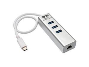 Tripp Lite U460-003-3A1G Portable USB 3.1 Gen 1 Gigabit Ethernet Adapter with 3-Port Hub, Aluminum Tripp Lite U460-003-3A1G Portable USB 3.1 Gen 1 Gigabit Ethernet Adapter with 3-Port Hub, Aluminum