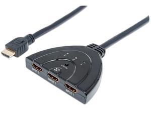 Manhattan 207423 Hdmi 1.3, 3-Port Hdmi Switch With Integrated Cable. Easily Connect Bet Manhattan 207423 Hdmi 1.3, 3-Port Hdmi Switch With Integrated Cable. Easily Connect Bet