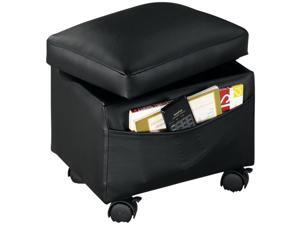 Black Storage Ottoman w/ Tray & Wheels – Rolling Footstool or Foot Rest - Under Desk Foot Rest Ottoman Tray Black Storage Ottoman w/ Tray & Wheels – Rolling Footstool or Foot Rest - Under Desk Foot Rest Ottoman Tray