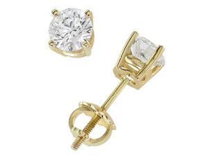 14k Yellow Gold & Round Diamond Stud Earrings (0.75 ctw) 14k Yellow Gold & Round Diamond Stud Earrings (0.75 ctw)