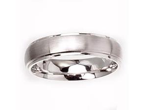 Men'S 14K White Gold Domed Comfort Fit Step Wedding Band (5.50 Mm) Men'S 14K White Gold Domed Comfort Fit Step Wedding Band (5.50 Mm)